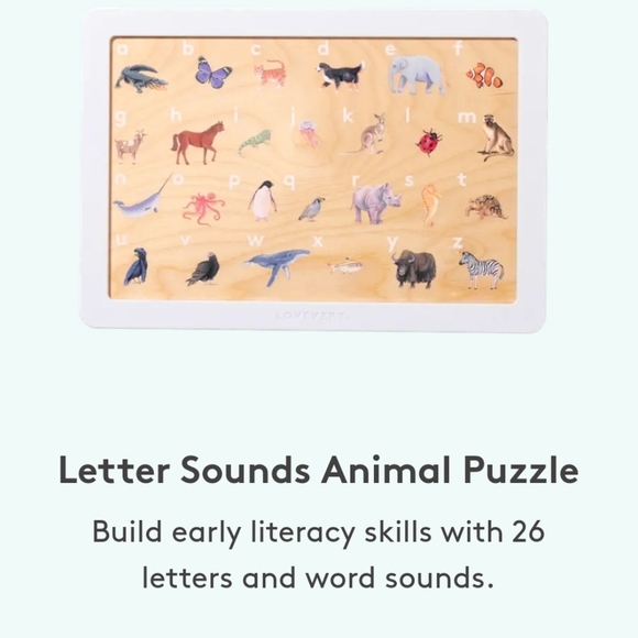 Lovevery double-sided board abc puzzle qty 1 - Picture 6 of 6